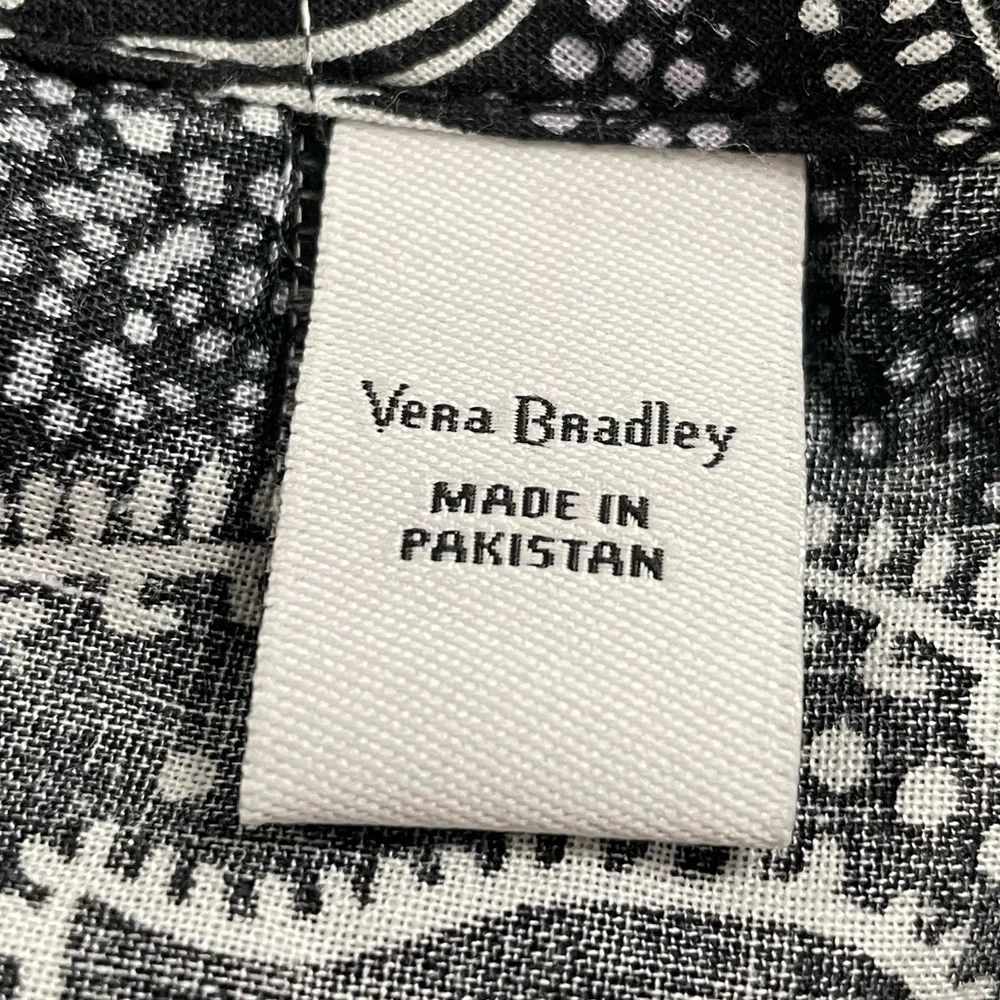 Vera Bradley Bib Apron Stellar Paisley Black White
